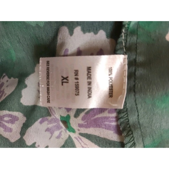 Girl Soul Green Multicolor Floral‎ Elastic Bust Puff Sleeves Dress Size Xl - Picture 5 of 6